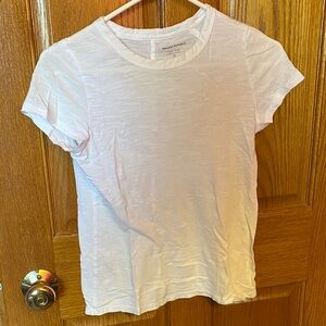 Banana Republic Cozy Slub Soft White Short Sleeve Tee